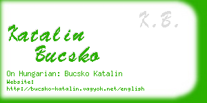 katalin bucsko business card